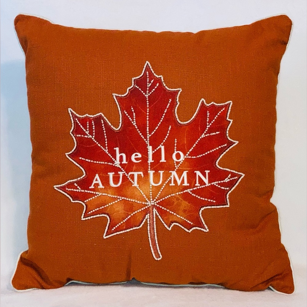 Autumn Leaf Throw Pillow - NEW!
